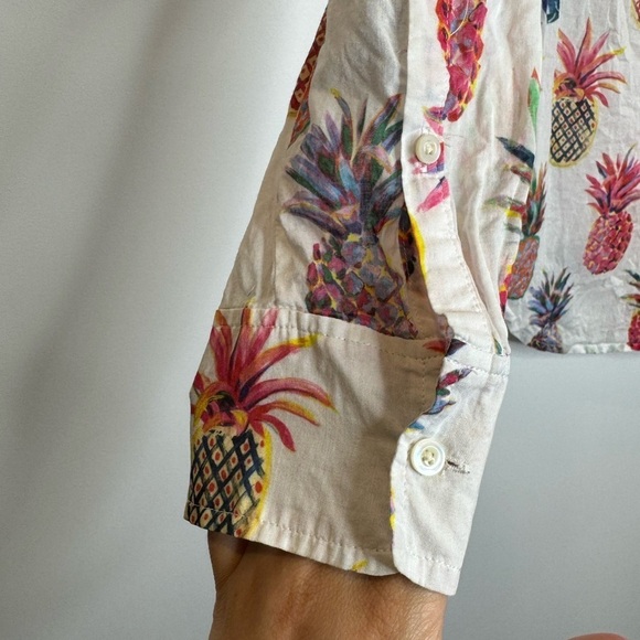 J. Crew ananas printed popover blouse size 2 - Picture 6 of 7